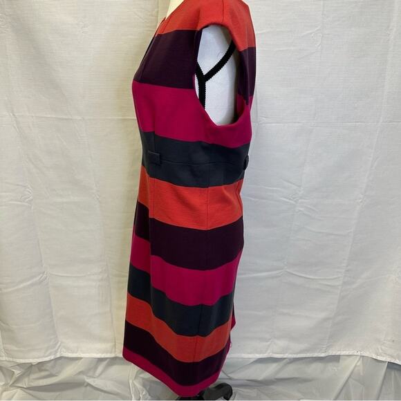 Calvin Klein Multicolored Striped Midi Dress - Size 12 - Picture 6 of 11